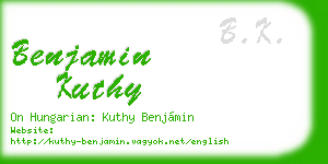 benjamin kuthy business card