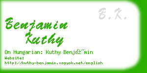 benjamin kuthy business card